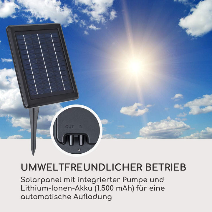 blumfeldt Greenkeeper Solar Bewässerungssystem, inkl. Solarpanel, Batterie: 1.500 mAh, umweltfreundl