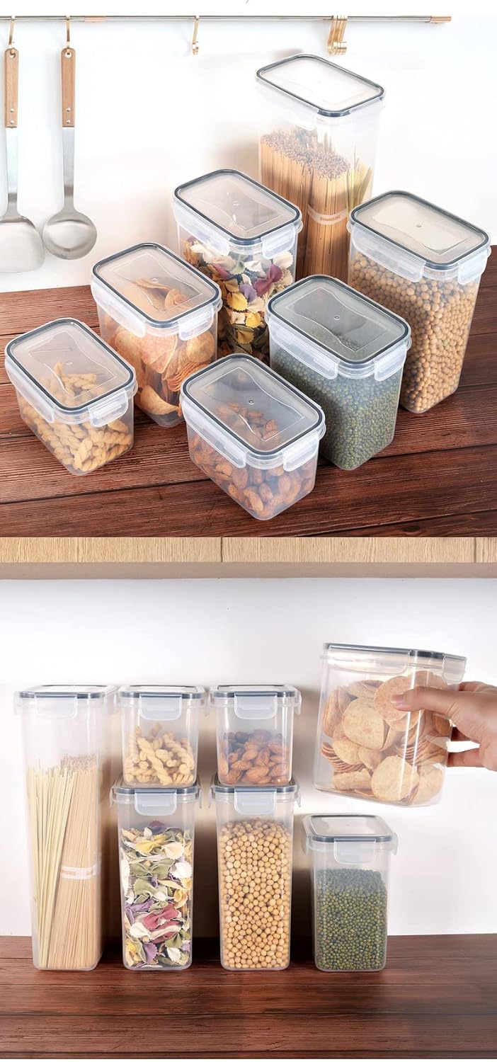 Hibisaws Vorratsdosen Set of 24，vorratsdosen mit deckel luftdicht, Aufbewahrungsbox Küche organizer
