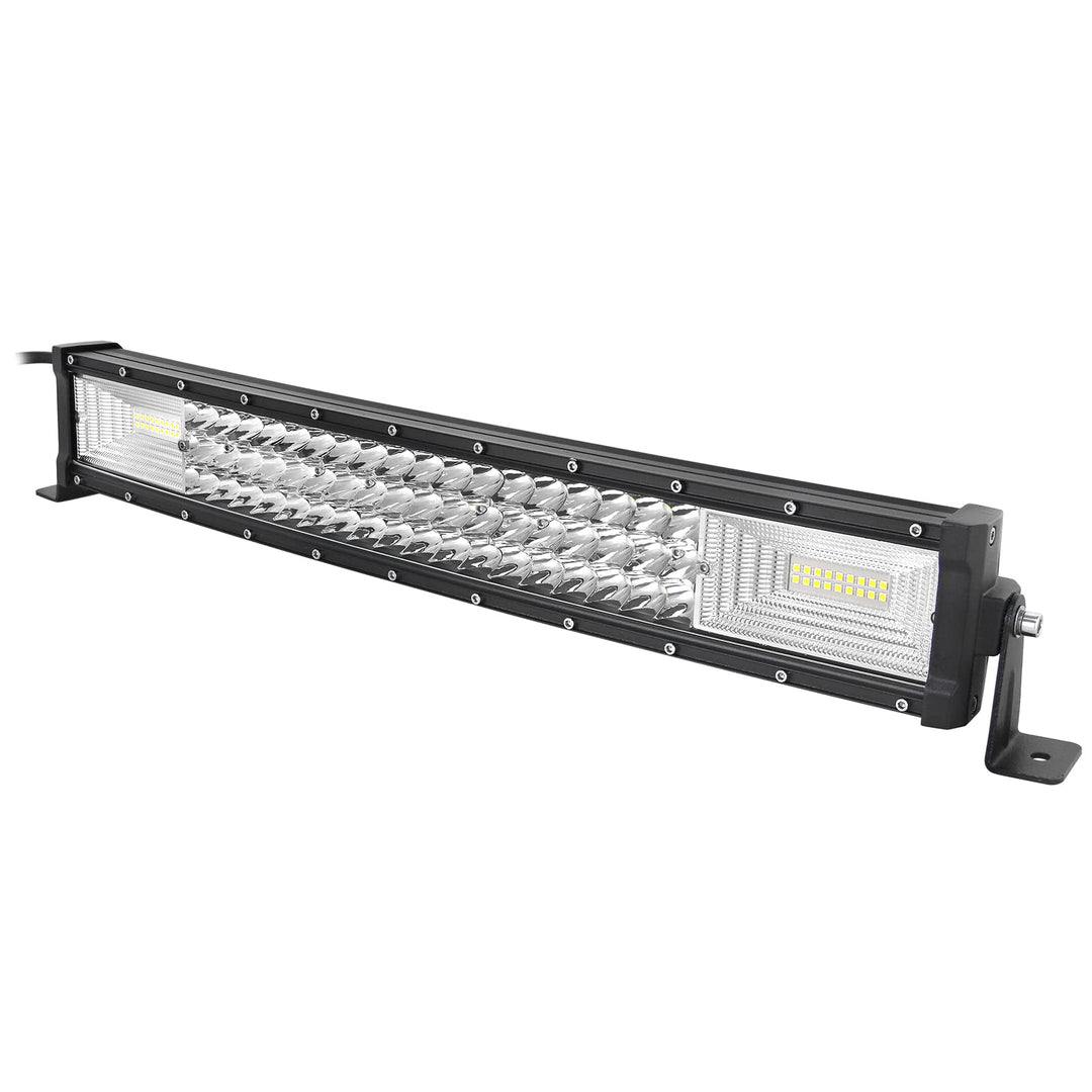 PICAA Gebogene 22 Zoll 270W LED Lightbar 12V 24V, Tri-Reihen Spot Flood Combo Lichtbalken Arbeitssch