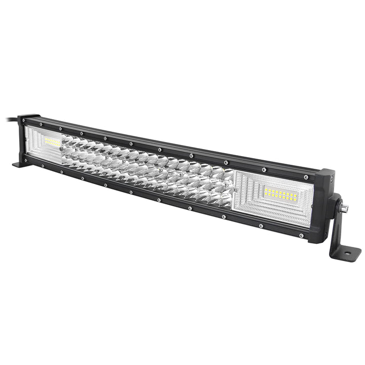 PICAA Gebogene 22 Zoll 270W LED Lightbar 12V 24V, Tri-Reihen Spot Flood Combo Lichtbalken Arbeitssch