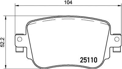 HELLA PAGID 8DB 355 021-291 Bremsbelagsatz - T2282 - Dicke/Stärke: 17.5mm - Bremssystem: Lucas - nic