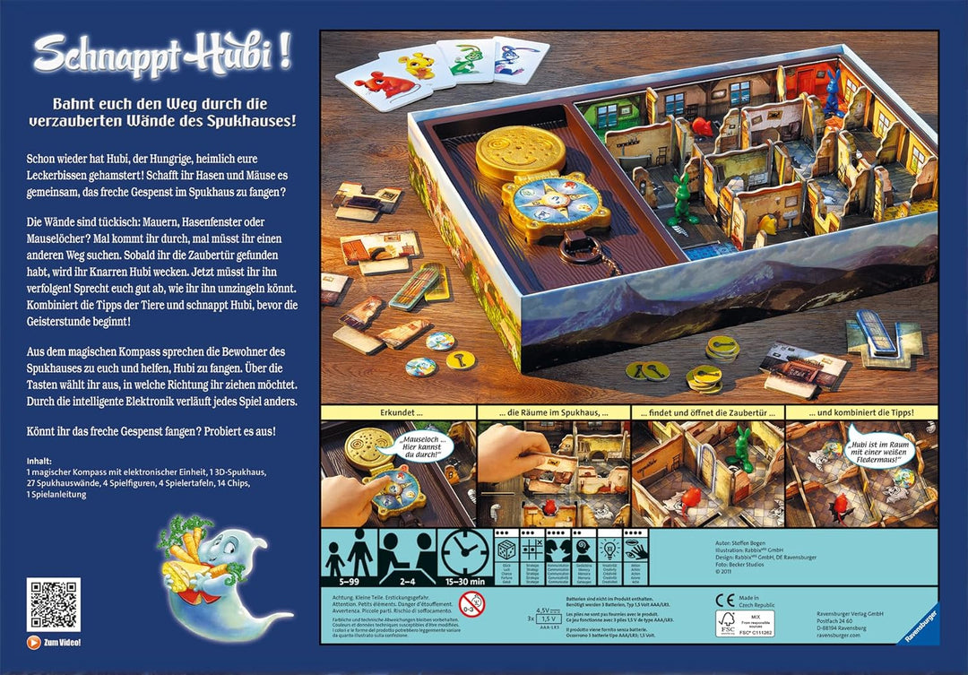Ravensburger Schnappt Hubi, Gesellschafts- und Familienspiel, für Kinder und Erwachsene, Spiel des J