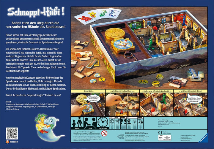 Ravensburger Schnappt Hubi, Gesellschafts- und Familienspiel, für Kinder und Erwachsene, Spiel des J