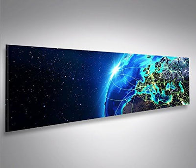 islandburner Bild Bilder auf Leinwand Nordhalbkugel Weltall Space Europa Panorama XXL Poster Leinwan