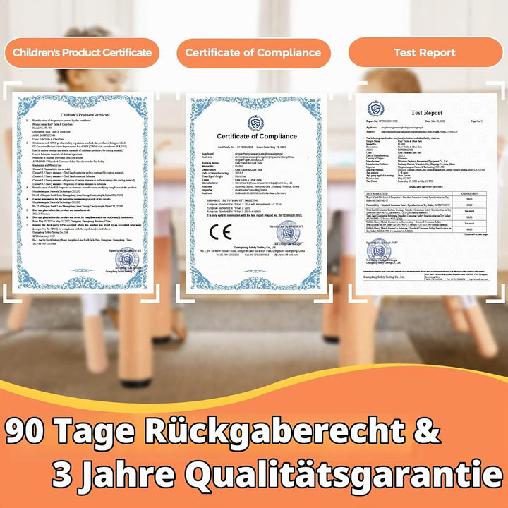 FUNLIO Kinderzimmertisch &amp; -stuhlsets, höhenverstellbar für Kinder im Alter von 3-8 Jahren, leicht a