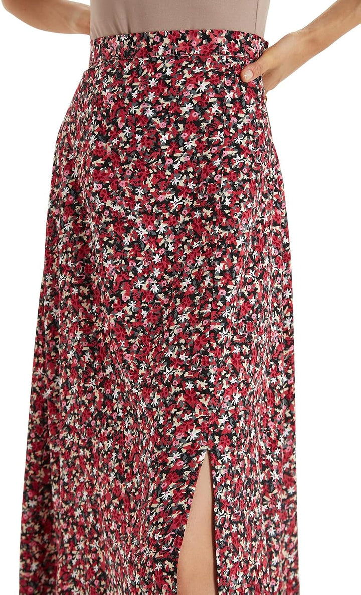 TRENDYOL Damen Trendyol Fliesenblumenmuster TIPP Detaillierter Rock Skirt (1er Pack) 36 Mehrfarbig,