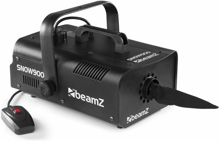 BeamZ SNOW900 Schneemaschine, 900 Watt Schnee Maschine mit Kabelfernbedienung, Snow Machine, mini Sc