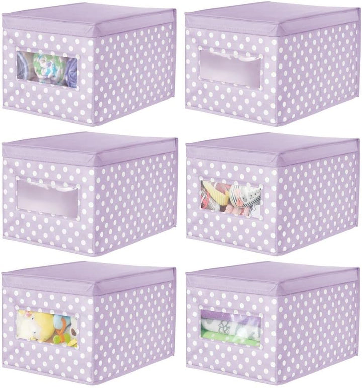 mDesign 6er-Set Aufbewahrungsbox aus Stoff – stapelbare Stoffbox zur Ablage von Kleidung oder Schuhe