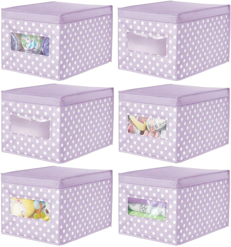 mDesign 6er-Set Aufbewahrungsbox aus Stoff – stapelbare Stoffbox zur Ablage von Kleidung oder Schuhe