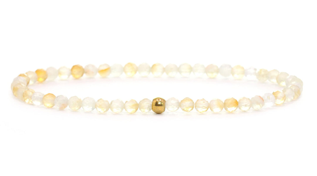 Echtes Edelstein Armband mit facettierten 3mm Perlen - verschiedene Längen - Heilstein Schutzstein E