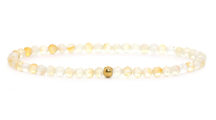 Echtes Edelstein Armband mit facettierten 3mm Perlen - verschiedene Längen - Heilstein Schutzstein E