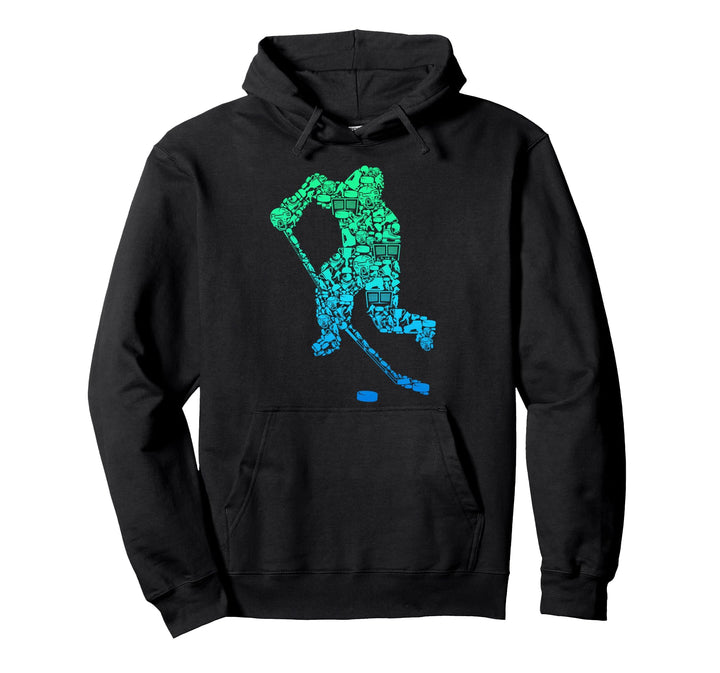 Eishockeyspieler Eishockey Jungen Kinder Männer Pullover Hoodie