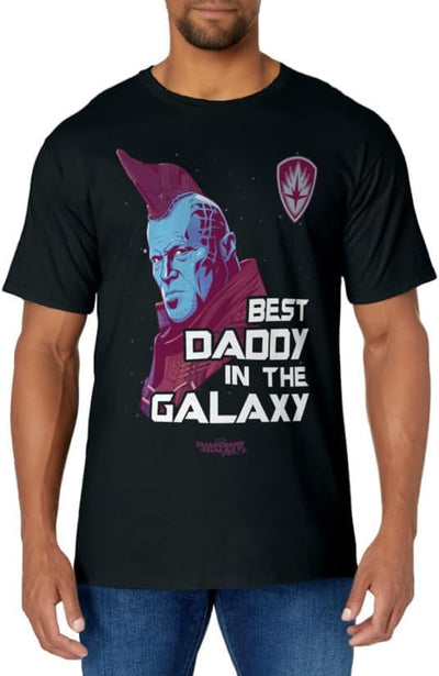 Womens Marvel Guardians Vol2 Yondu Father's Day Space Daddy T-Shirt Large Black