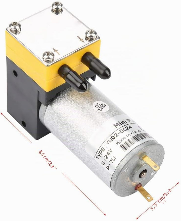 Miniatur Membranpumpe Selbstansaugende Wasserdruck Vakuumpumpe 24V 0.4 1L / min für Luft und Flüssig