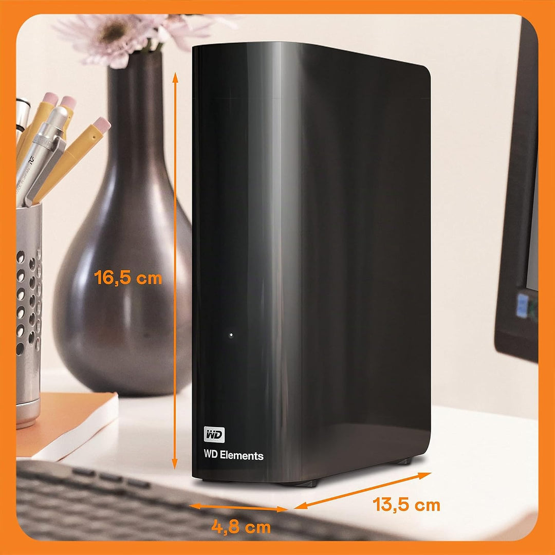 WD Elements Desktop-Speicher 8 TB (Desktop-Speicher USB 3.0-kompatibel, Zusatzspeicher für Fotos, Mu