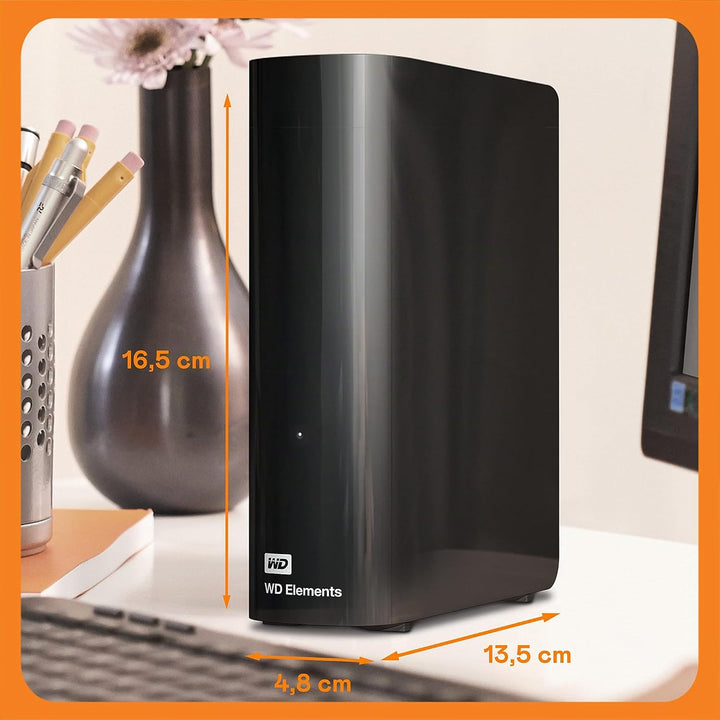 WD Elements Desktop-Speicher 8 TB (Desktop-Speicher USB 3.0-kompatibel, Zusatzspeicher für Fotos, Mu