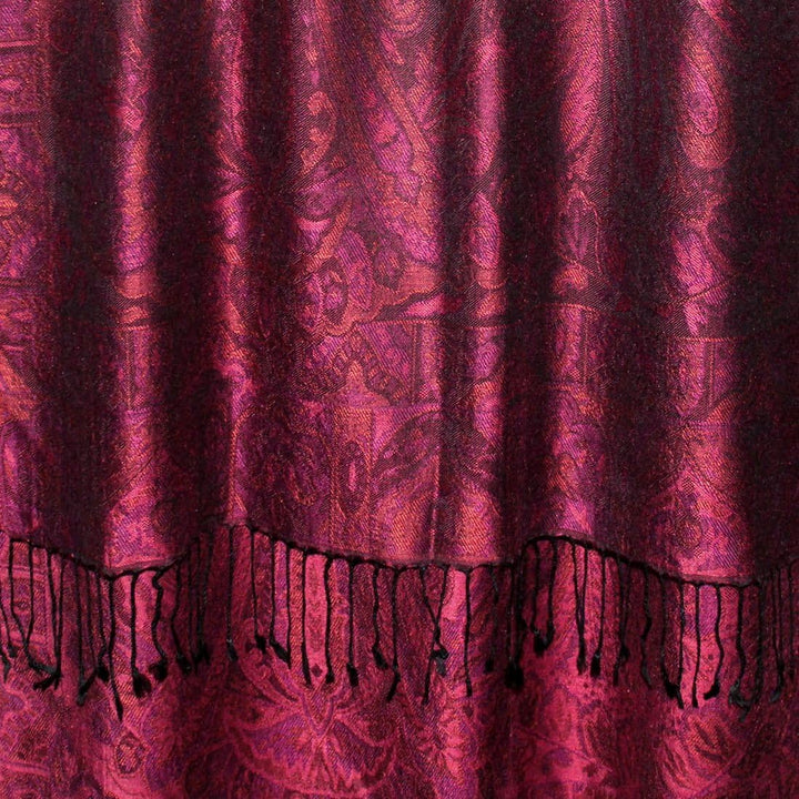 Lorenzo Cana Damen Pashmina Schal Schaltuch Stola Umschlagtuch opulentes Muster in harmonischen Rot