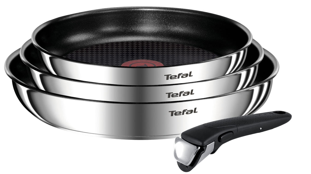 Tefal Ingenio Emotion Induktions-Bratpfannen-Set, antihaftbeschichtet, Edelstahl, 4-teilig, L897S474