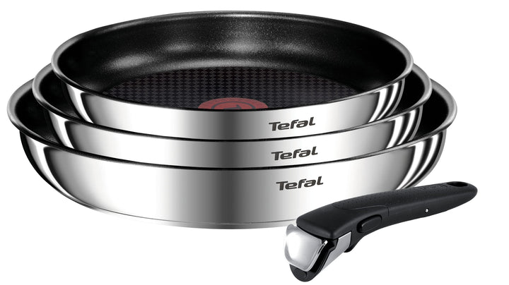 Tefal Ingenio Emotion Induktions-Bratpfannen-Set, antihaftbeschichtet, Edelstahl, 4-teilig, L897S474