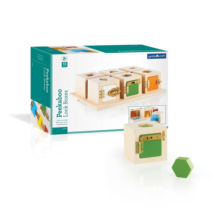 Guidecraft GDCG5058 Peekaboo Boxen Schlösser und Formen, bunt, normal
