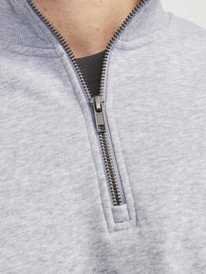 JACK & JONES Male Kapuzenjacke Einfarbig Kapuzenjacke Sweatshirt XS Light Grey Melange, Sweatshirt X