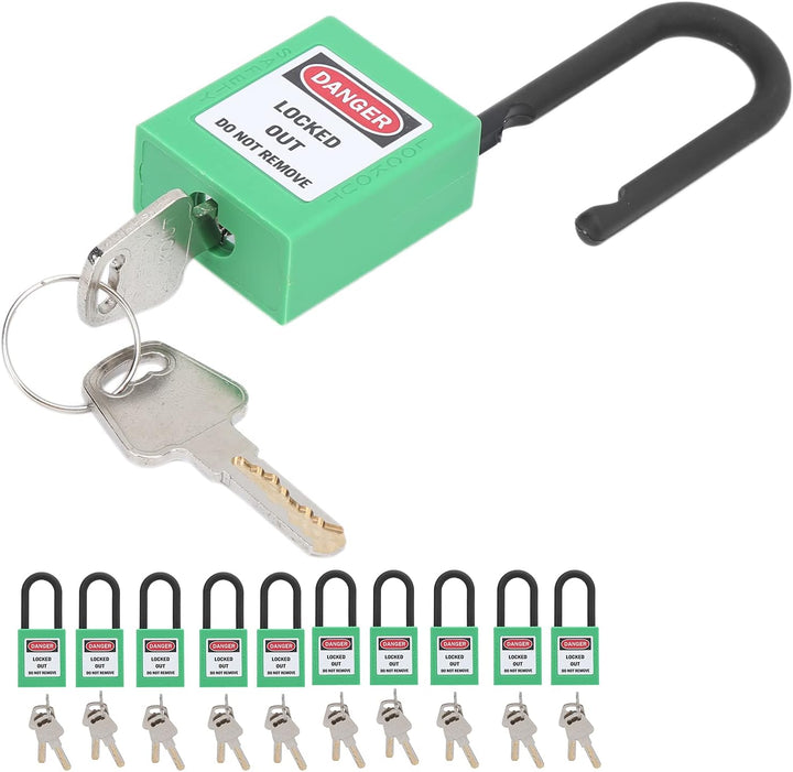 Lockout Tagout Schlösser 10Set Sicherheitsvorhängeschloss 2 Schlüssel Pro Schloss Technische Isolier