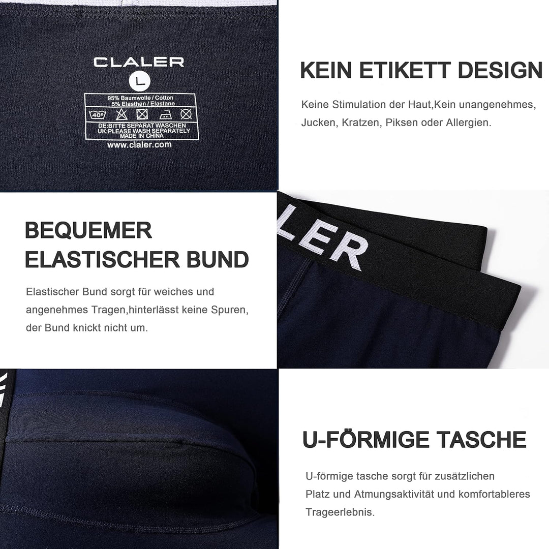 Boxershorts Herren 6er Pack Baumwolle Unterhosen Männer Retroshorts Bequeme und Atmungsaktive Men Un