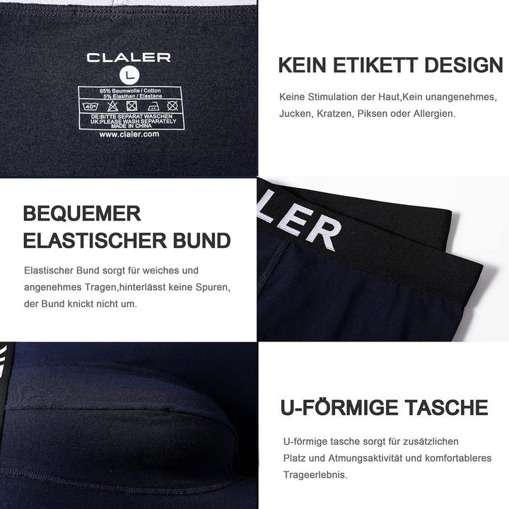 Boxershorts Herren 6er Pack Baumwolle Unterhosen Männer Retroshorts Bequeme und Atmungsaktive Men Un