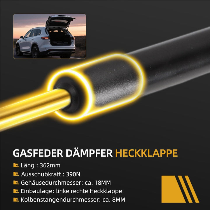 2 Stk Gasfeder Dämpfer Passend für Mii KE1 KF1 Schrägheck 1.0L 2011-2019, Passend für Citigo Schrägh