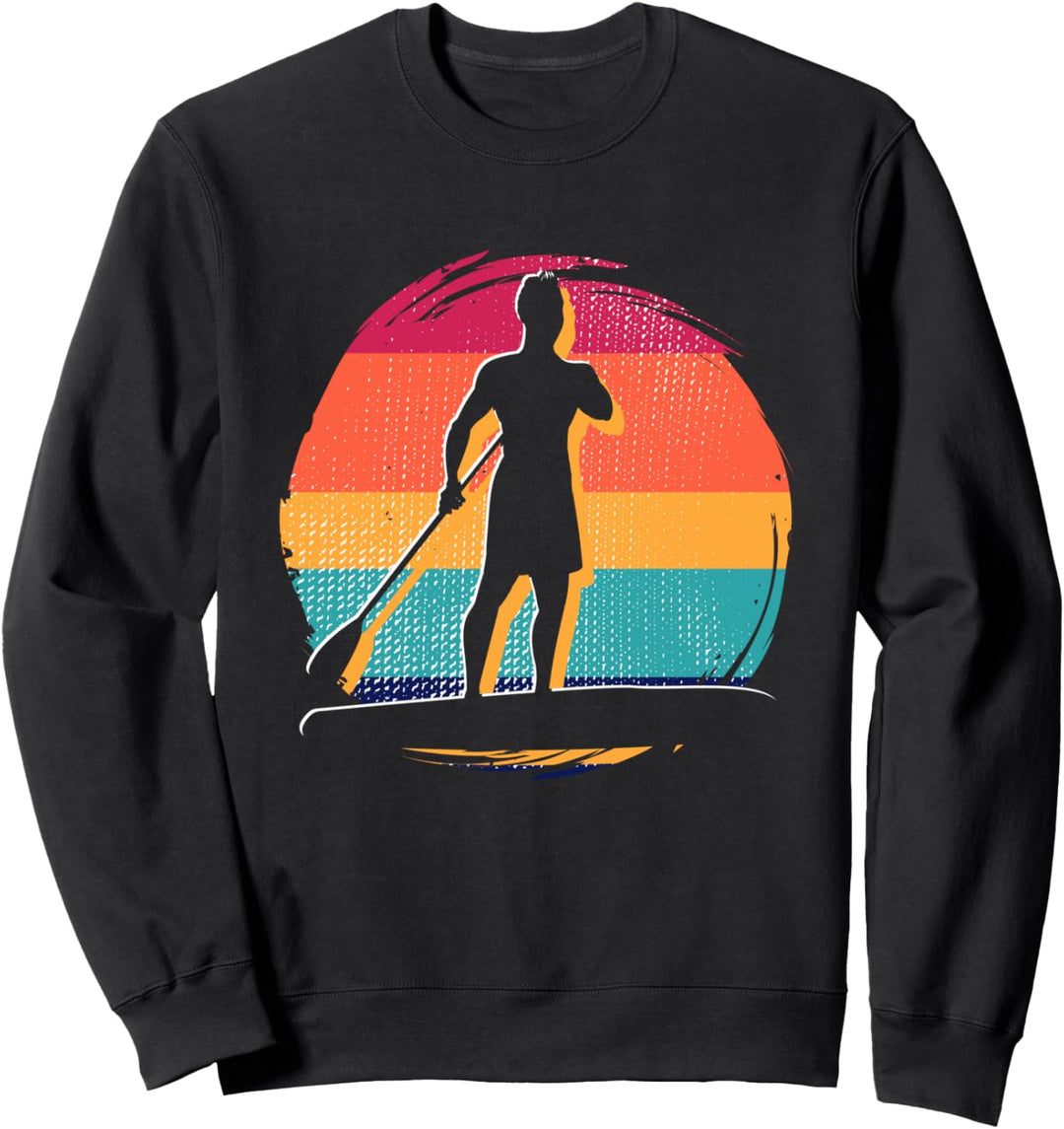 Wassersport Paddelboard SUP Retro Stand Up Paddeln Sweatshirt