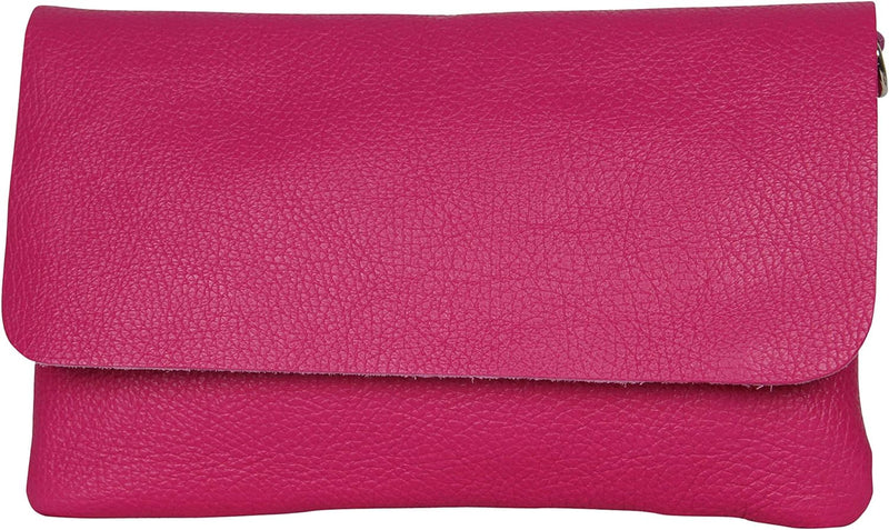 AmbraModa GLX11 - Damen Umhängetasche, Clutch, Handytasche aus echtem Leder mit abnehmbarem und vers