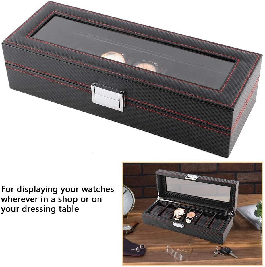 Uhrenbox für 6 Uhren Kasten,für Schmuck oder Armbandkollektion usw,Holz Uhrenkasten