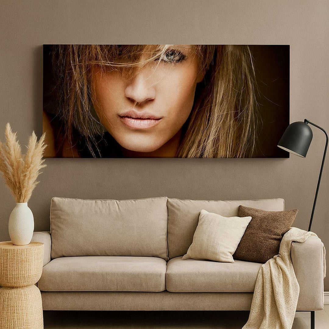 Panorama Bilder auf Leinwand 100x40cm Leinwandbild Weiblich mode modell nackt Gross Wanddeko Bild Sc