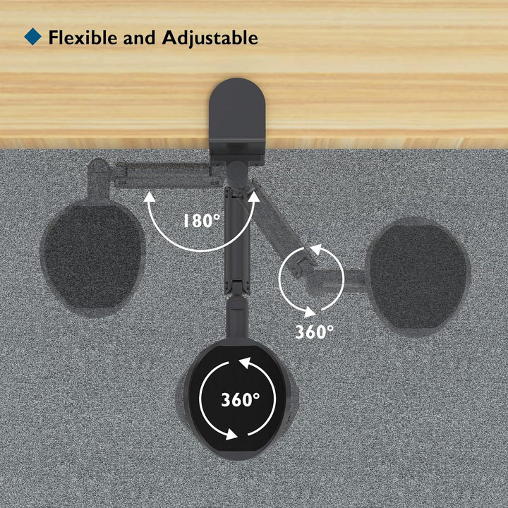 BONTEC Ergonomische Armlehnenstütze Handgelenkauflage für Schreibtisch Armlehnen Pad Drehbare Handge