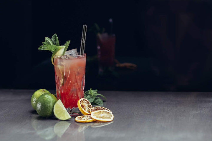 Halm Glas Strohhalme Wiederverwendbar Trinkhalm - 50 Stück gerade 23 cm - für Gastronomie, Restauran