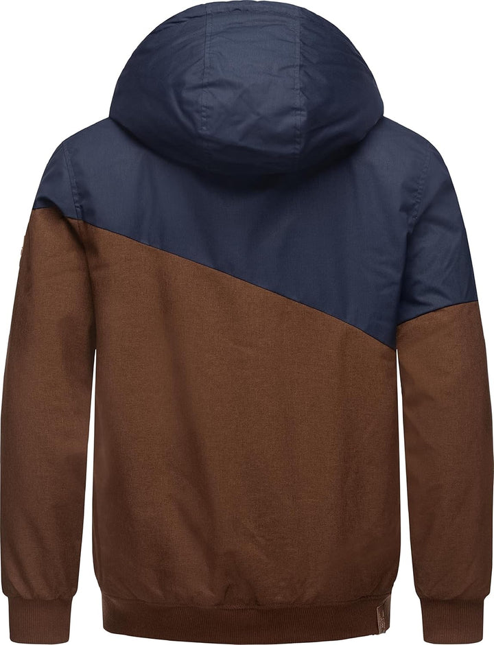 Ragwear Herren warme Winterjacke kurz mit Verstellbarer Kapuze Wings S-3XL 3XL Cinnamon, 3XL Cinnamo