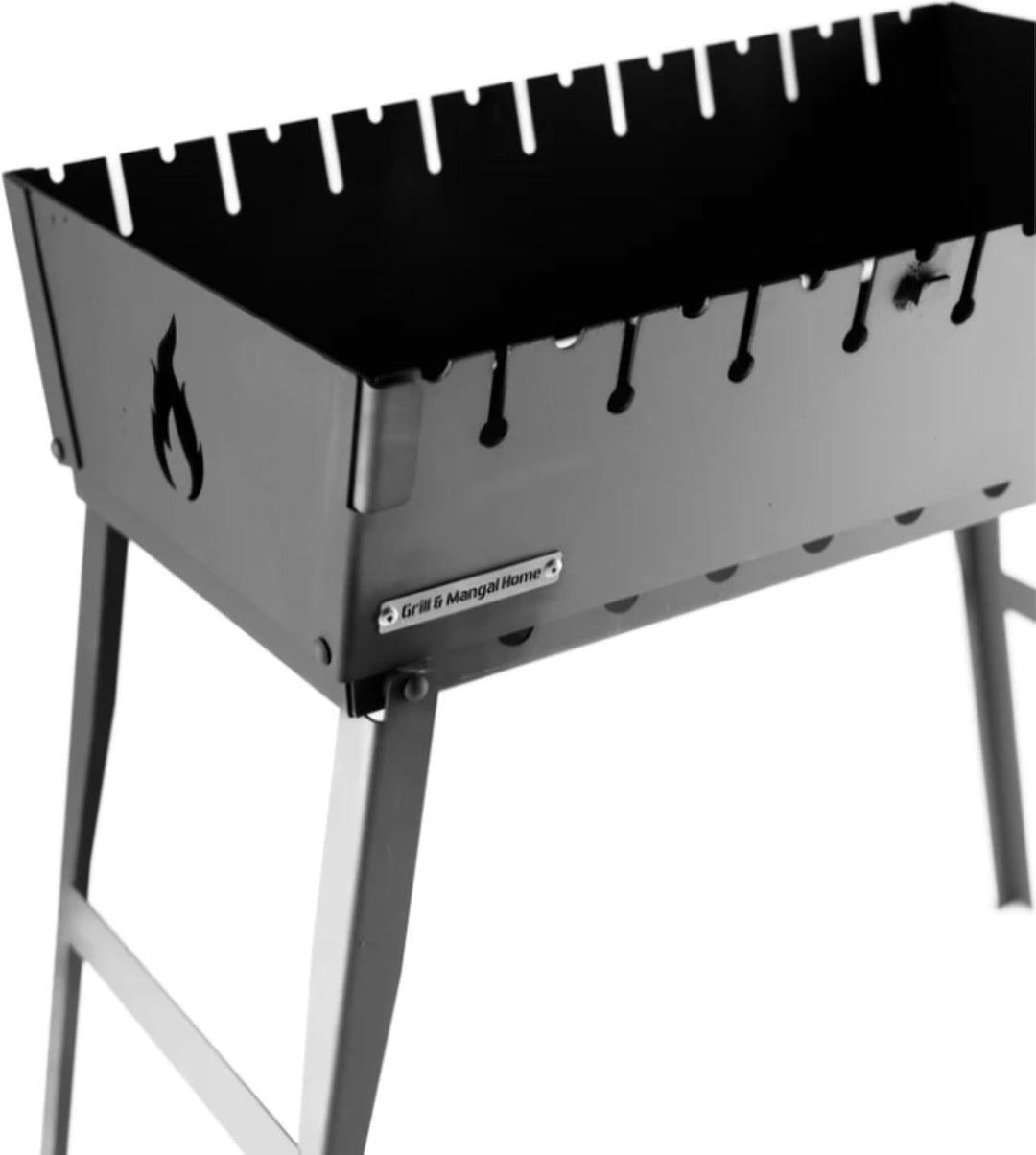 Grill-MANGAL 60 x 40 cm mit Tasche Gratis | 3 mm Warmgewalzter Stahl Tragbarer Holzkohlegrill im Kof