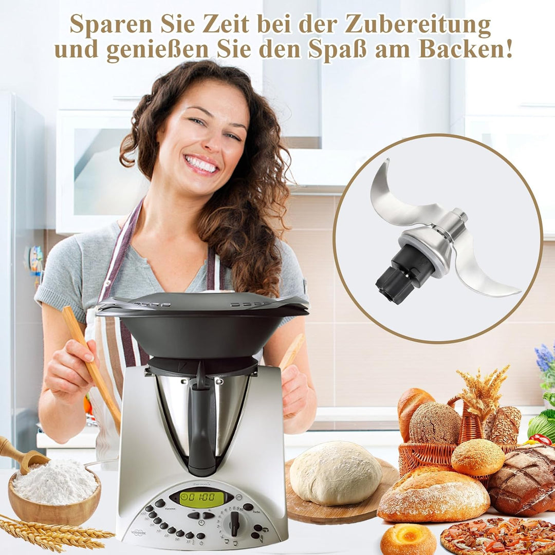 Teigmesser für Vorwerk Thermomix TM31, Mixmesser Ersatzteile für Thermomix TM31, Edelstahl-Teigmisch