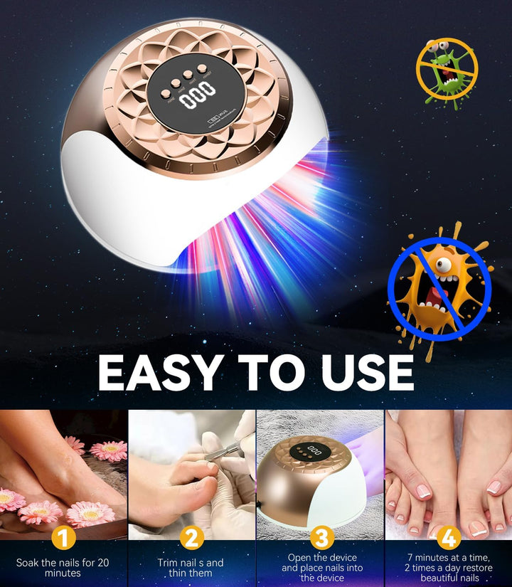 2025 Upgrade Nagelpil Lasergerä【Verwendung für Mehrere Fingernägel und Zehennägel - 3/5/7/10min】Nage