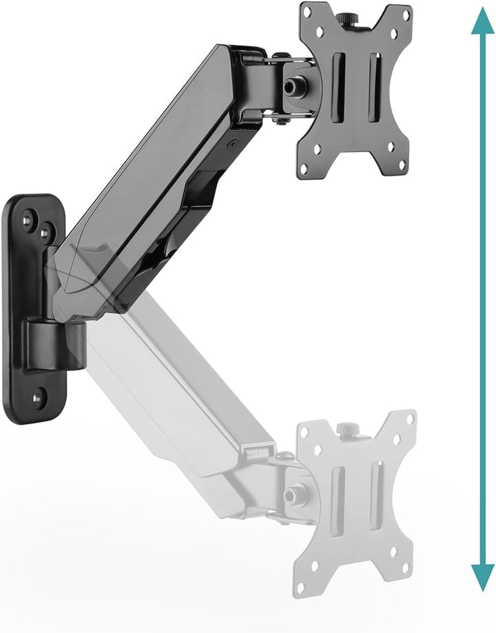 DIGITUS Monitor-Wandhalterung mit Gasdruckfeder - für 17-32 Zoll Bildschirme - 8 kg max Belastung -