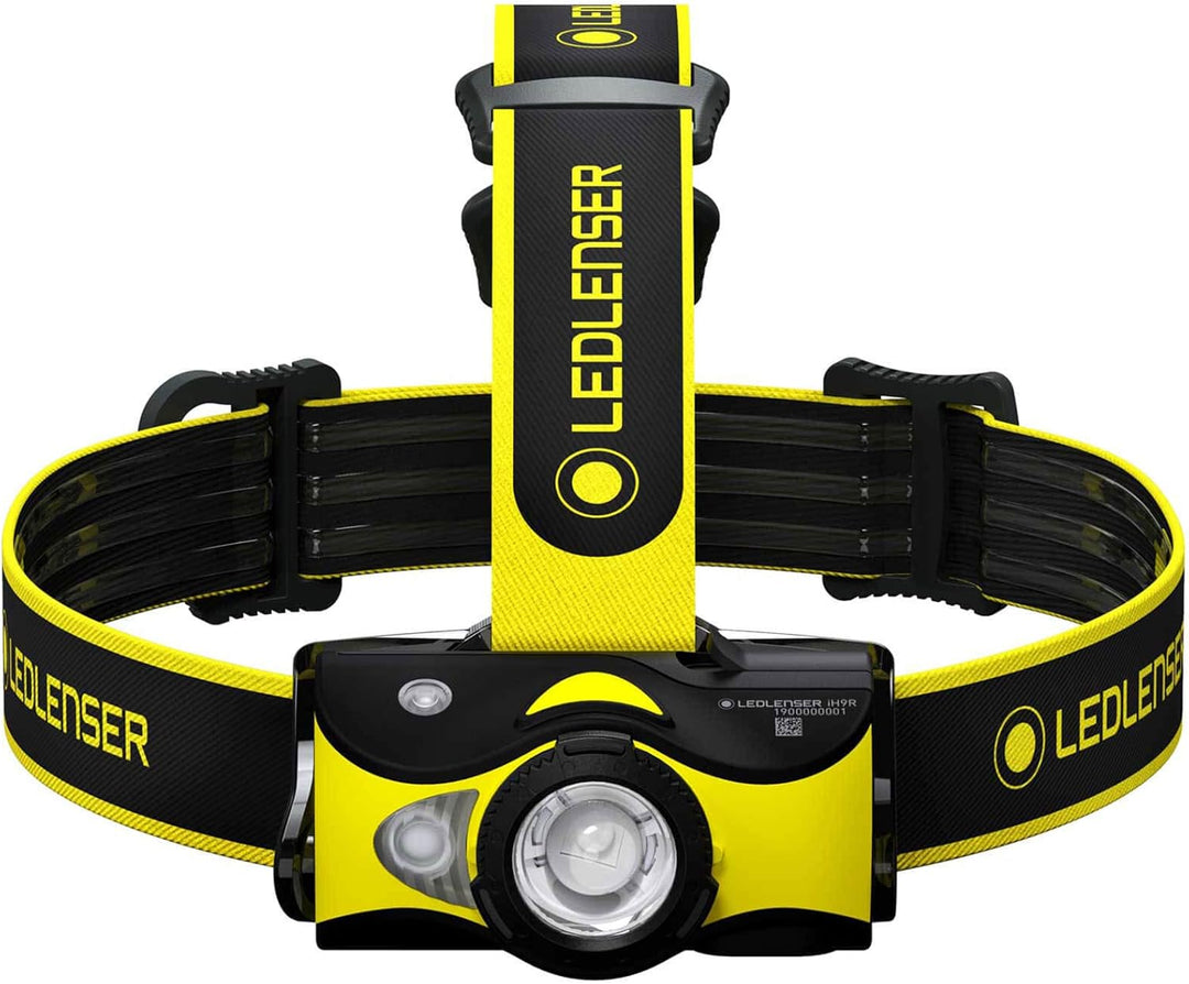 Ledlenser iH9R, robuste LED-Stirnlampe für Handwerker, Elektriker, Industriearbeiter, Akku- oder Bat