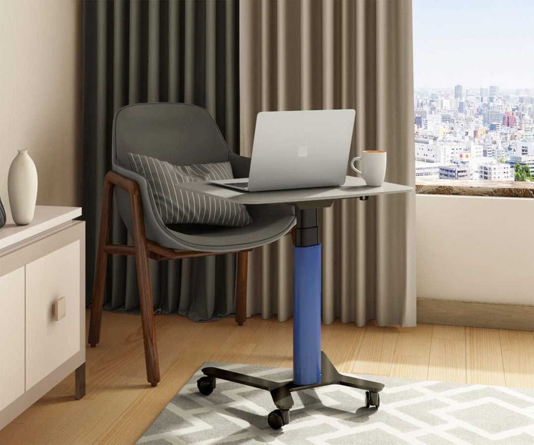 ESMART EAX-131 BB 90 x 60 cm Blau Ergonomischer Steh-Sitz-Pult-Schreibtisch Stufenlos elektrisch höh