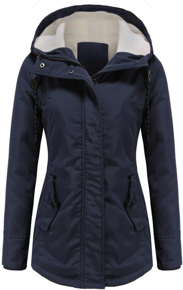 YYNUDA Damen Winterparka Dicker Warm Lang Wintermantel mit Fellkapuze Winter Jacke Outdoor Jacke für
