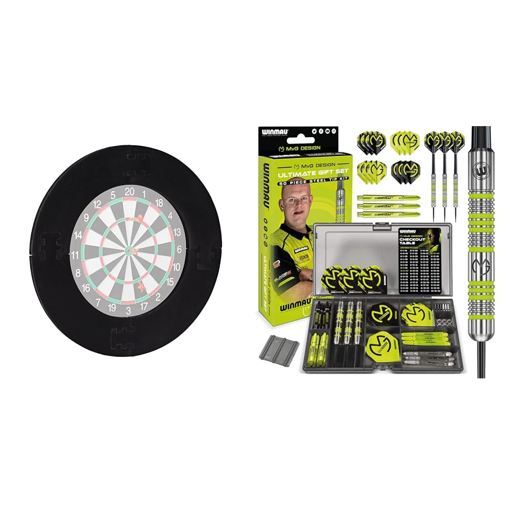 Relaxdays Dart Catchring R7, 4-teilig, Schutzring für 45 cm Dartscheibe, stabiler Wandschutz, EVA, G