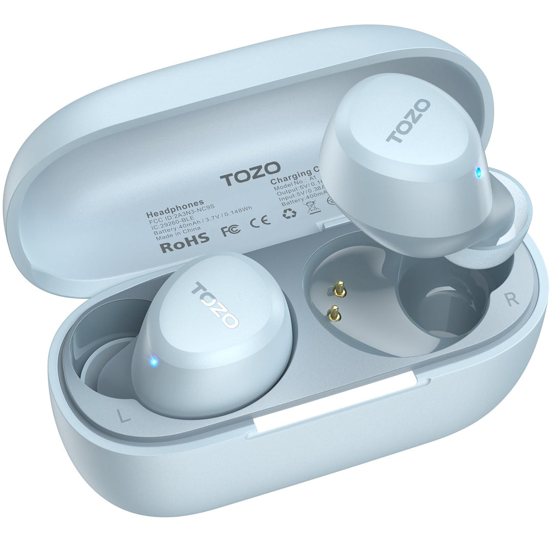 TOZO A1 In-Ear Kopfhörer Kabellos Bluetooth 5.3 mit 2 Mikrofonen für KI-Anrufe, App-Steuerung, 32 St
