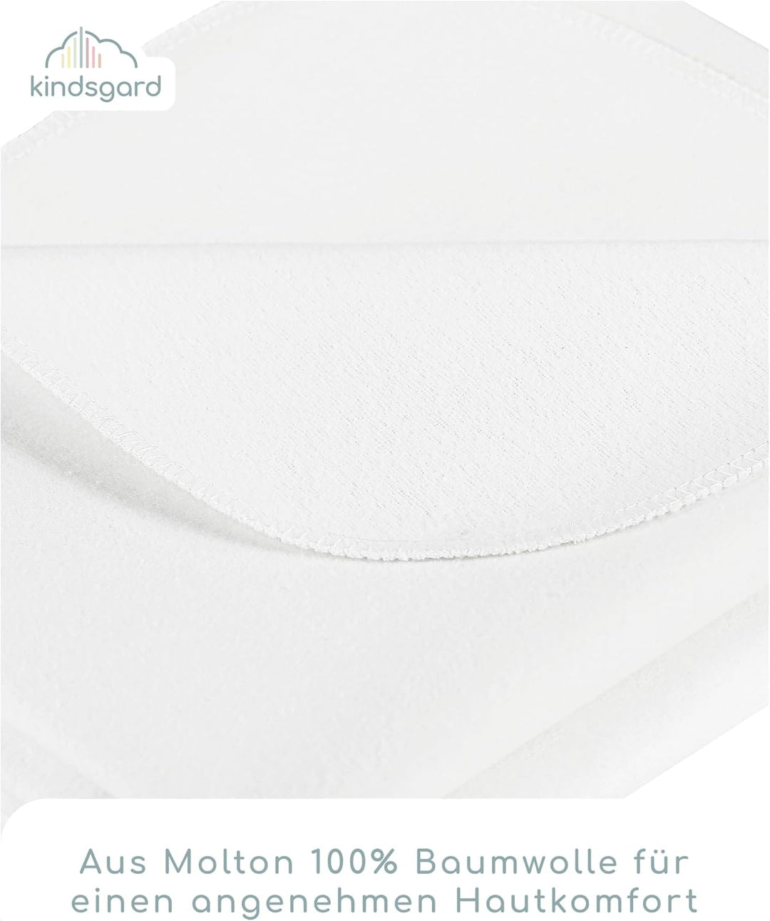 kindsgard Baby Betteinlage/Matratzenschutz tistap - 2er Pack - 70 x 140 cm - 100% Baumwolle - Waschb