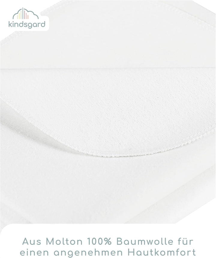kindsgard Baby Betteinlage/Matratzenschutz tistap - 2er Pack - 70 x 140 cm - 100% Baumwolle - Waschb