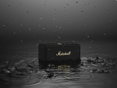 Marshall Emberton Bluetooth Tragbarer Lautsprecher, Kabelloser, Wasserabweisend - Schwarz und Messin