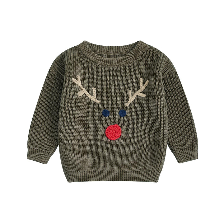 L&ieserram Baby Jungen Mädchen Weihnachten Gestrickt Pullover Jumper Weihnachtspullover Neugeborenen
