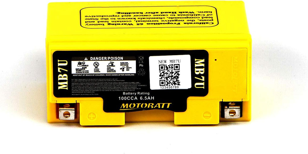 Motobatt Akku MB7U 12 V 6 AH CCA: 100 A YT7BBS, YT7B4 L: 151 mm x H: 94 mm x B: 65 mm